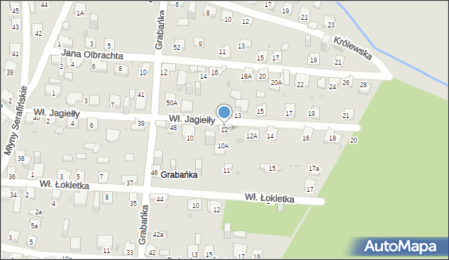 Jaworzno, Króla Władysława Jagiełły, 12, mapa Jaworzno