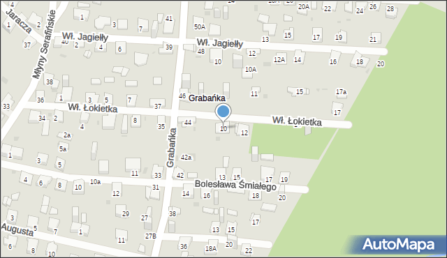 Jaworzno, Króla Władysława Łokietka, 10, mapa Jaworzno