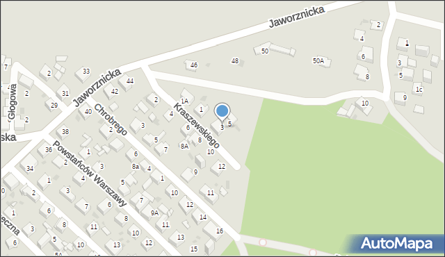 Jaworzno, Kraszewskiego Józefa Ignacego, 3, mapa Jaworzno