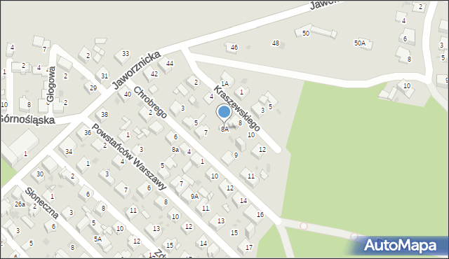 Jaworzno, Kraszewskiego Józefa Ignacego, 8A, mapa Jaworzno