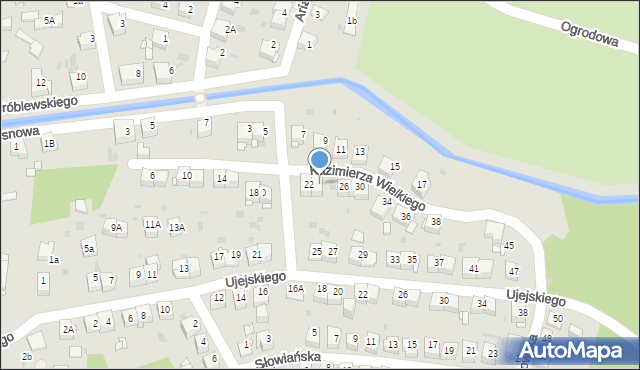 Jaworzno, Króla Kazimierza Wielkiego, 24, mapa Jaworzno