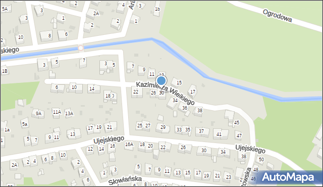 Jaworzno, Króla Kazimierza Wielkiego, 30, mapa Jaworzno