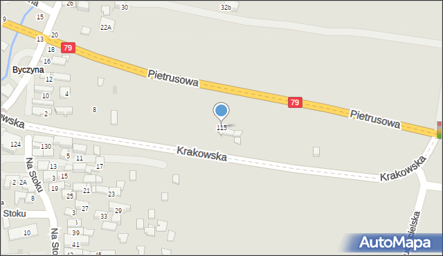 Jaworzno, Krakowska, 115, mapa Jaworzno