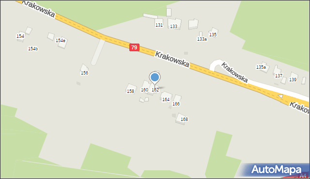Jaworzno, Krakowska, 162, mapa Jaworzno