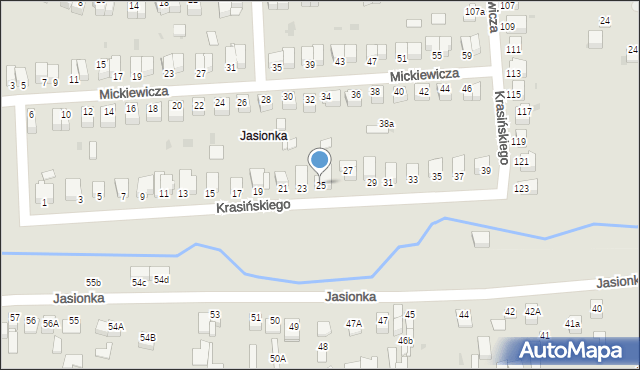 Jędrzejów, Krasińskiego Zygmunta, 25, mapa Jędrzejów