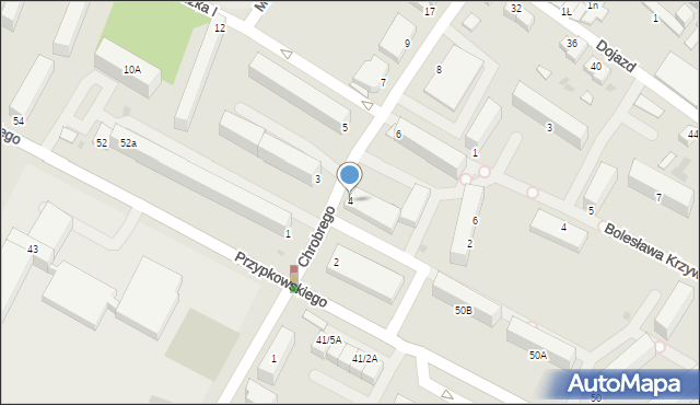 Jędrzejów, Króla Bolesława Chrobrego, 4, mapa Jędrzejów