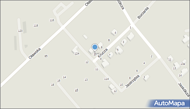 Jelcz-Laskowice, Krucza, 10, mapa Jelcz-Laskowice