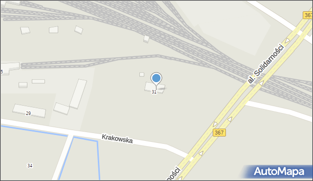 Jelenia Góra, Krakowska, 31A, mapa Jelenia Góra