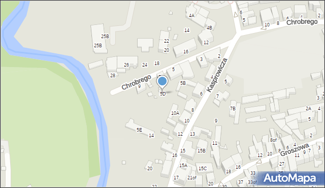 Jelenia Góra, Króla Bolesława Chrobrego, 5D, mapa Jelenia Góra