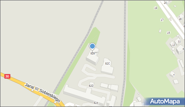 Jelenia Góra, Króla Jana III Sobieskiego, 82b, mapa Jelenia Góra