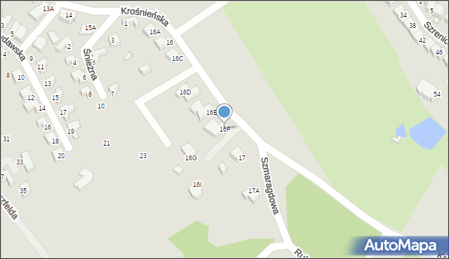 Jelenia Góra, Krośnieńska, 16F, mapa Jelenia Góra