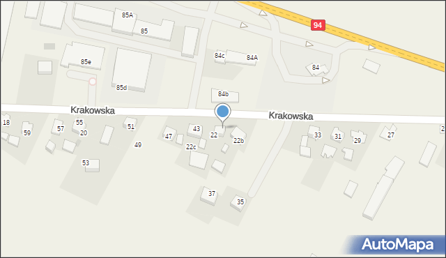 Jerzmanowice, Krakowska, 41, mapa Jerzmanowice