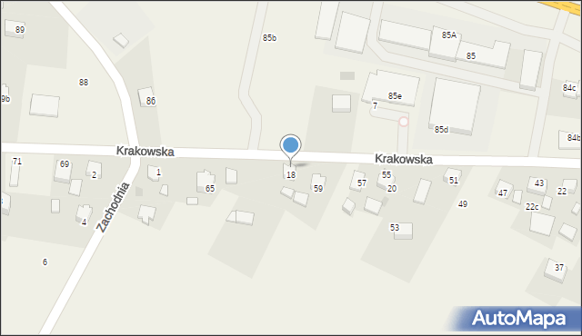 Jerzmanowice, Krakowska, 61, mapa Jerzmanowice