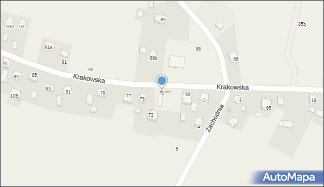 Jerzmanowice, Krakowska, 71, mapa Jerzmanowice