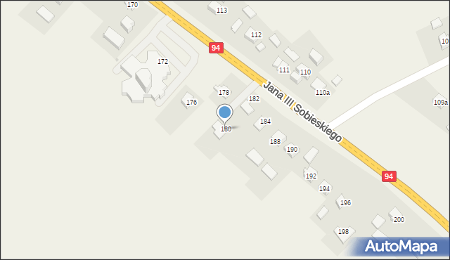 Jerzmanowice, Króla Jana III Sobieskiego, 180, mapa Jerzmanowice
