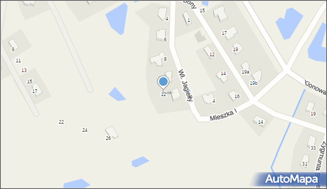 Jonkowo, Króla Władysława Jagiełły, 12, mapa Jonkowo