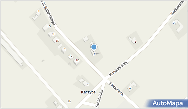 Kaczyce, Króla Jana III Sobieskiego, 2, mapa Kaczyce