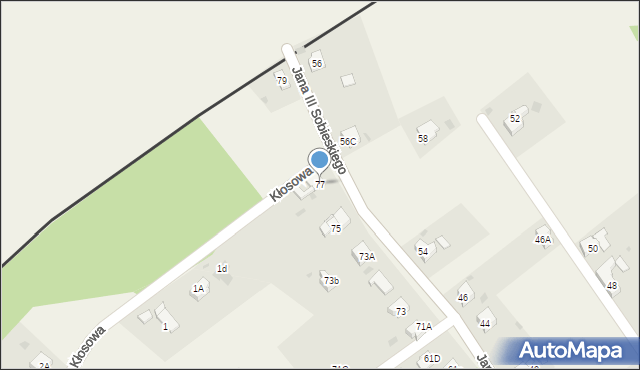 Kaczyce, Króla Jana III Sobieskiego, 77, mapa Kaczyce