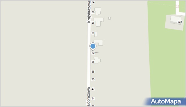 Kalisz, Krajobrazowa, 34, mapa Kalisza