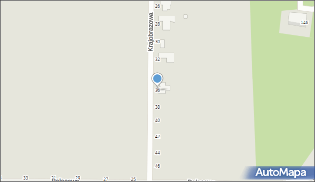 Kalisz, Krajobrazowa, 36, mapa Kalisza