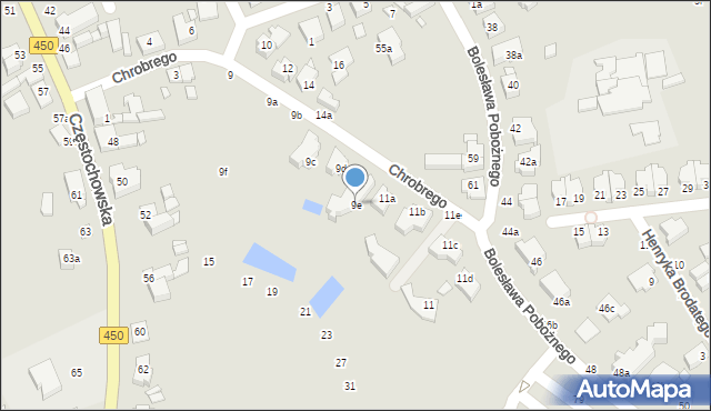 Kalisz, Króla Bolesława Chrobrego, 9e, mapa Kalisza