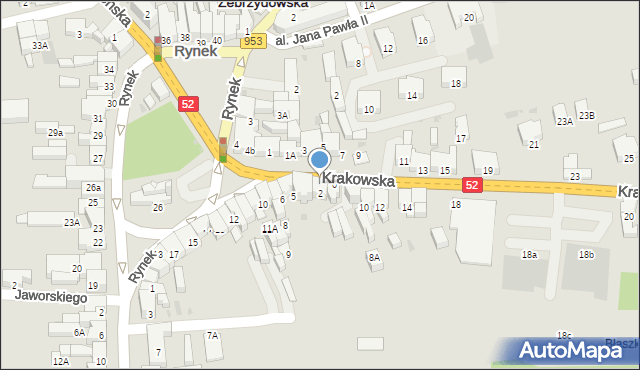 Kalwaria Zebrzydowska, Krakowska, 4, mapa Kalwaria Zebrzydowska