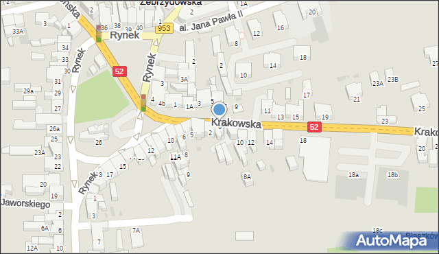 Kalwaria Zebrzydowska, Krakowska, 6, mapa Kalwaria Zebrzydowska