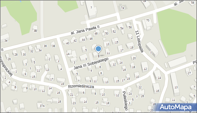 Kalwaria Zebrzydowska, Króla Jana III Sobieskiego, 9, mapa Kalwaria Zebrzydowska