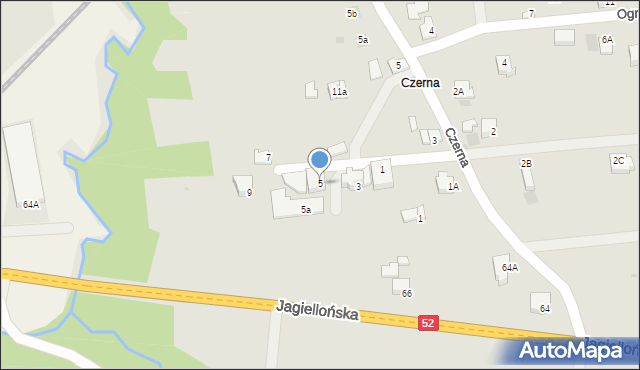 Kalwaria Zebrzydowska, Krótka, 5, mapa Kalwaria Zebrzydowska