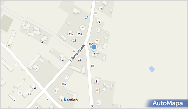 Kamień, Krótka, 12, mapa Kamień