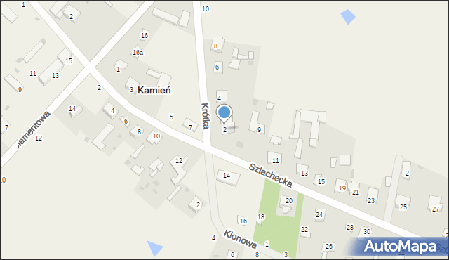 Kamień, Krótka, 2, mapa Kamień