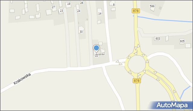 Kamień, Krakowska, 22, mapa Kamień