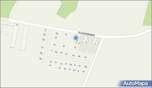 Kamień, Kryształowa, 3b, mapa Kamień