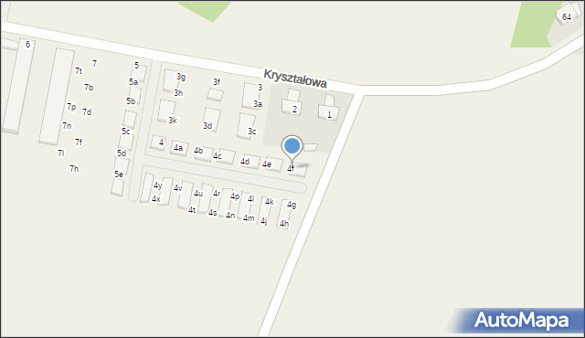 Kamień, Kryształowa, 4f, mapa Kamień