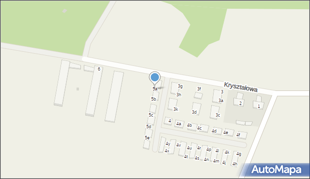 Kamień, Kryształowa, 5a, mapa Kamień