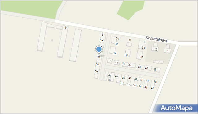 Kamień, Kryształowa, 5c, mapa Kamień