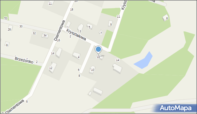 Kamień, Kryształowa, 12, mapa Kamień