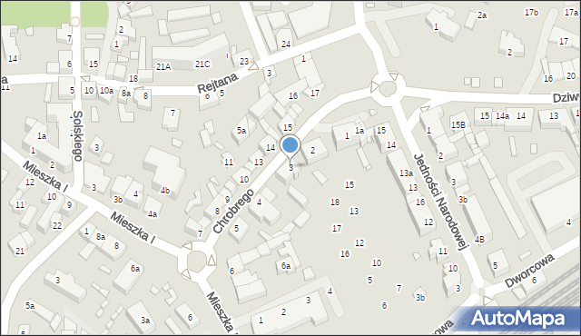 Kamień Pomorski, Króla Bolesława Chrobrego, 3, mapa Kamień Pomorski