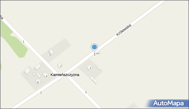 Kamieńszczyzna, Królewska, 1, mapa Kamieńszczyzna