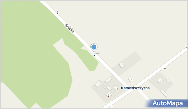 Kamieńszczyzna, Krótka, 1, mapa Kamieńszczyzna