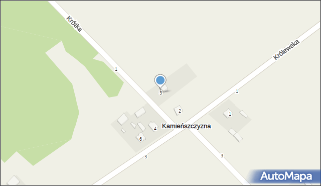 Kamieńszczyzna, Krótka, 3, mapa Kamieńszczyzna