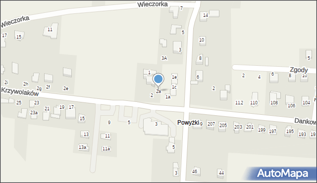 Kaniów, Krzywolaków, 2a, mapa Kaniów