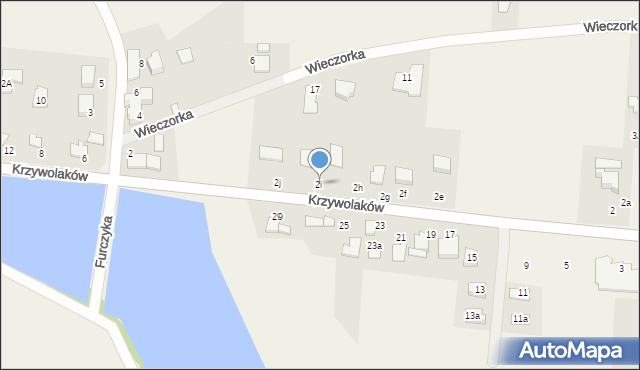 Kaniów, Krzywolaków, 2i, mapa Kaniów