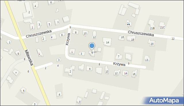 Kargoszyn, Krzywa, 5, mapa Kargoszyn