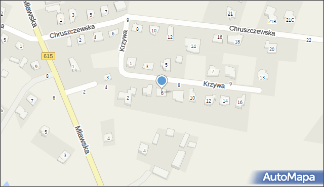 Kargoszyn, Krzywa, 6, mapa Kargoszyn