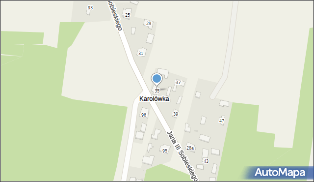 Karolówka, Króla Jana III Sobieskiego, 35, mapa Karolówka