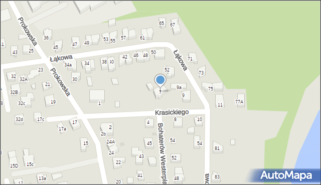 Kartuzy, Krasickiego Ignacego, bp., 7, mapa Kartuzy