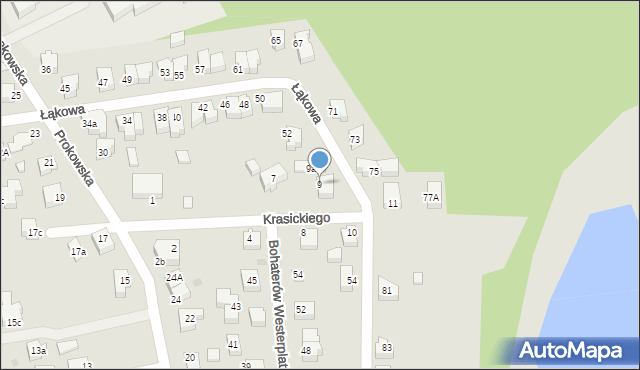 Kartuzy, Krasickiego Ignacego, bp., 9, mapa Kartuzy