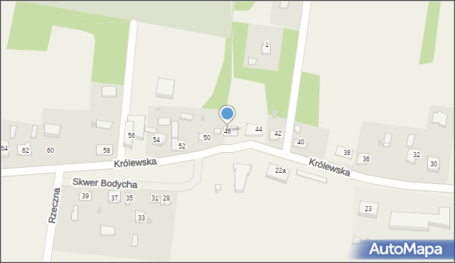 Kaski, Królewska, 46, mapa Kaski