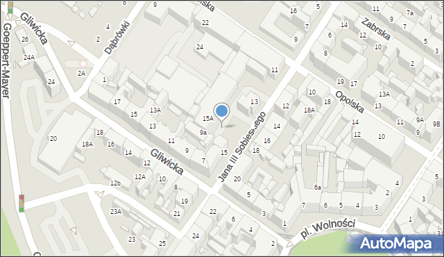 Katowice, Króla Jana III Sobieskiego, 11f, mapa Katowic